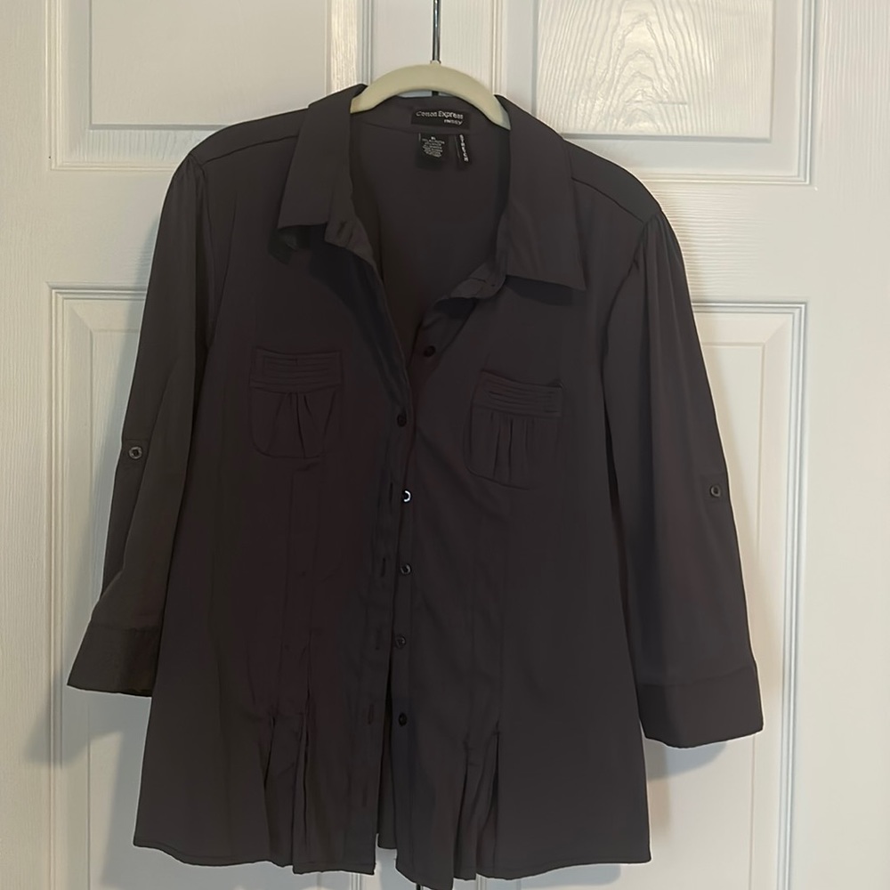 Deep purple blouse with stretch
